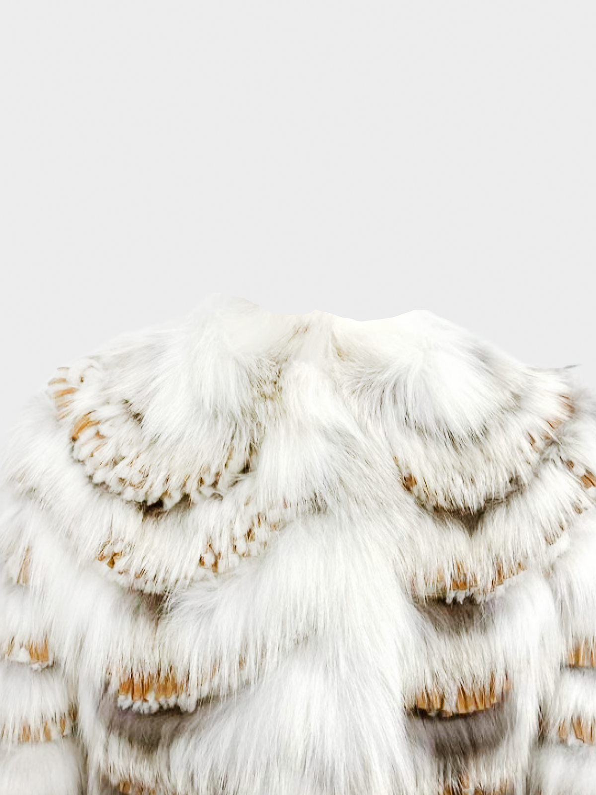 Ermanno Scervino 2000s White Rabbit Fur Fringe Jacket