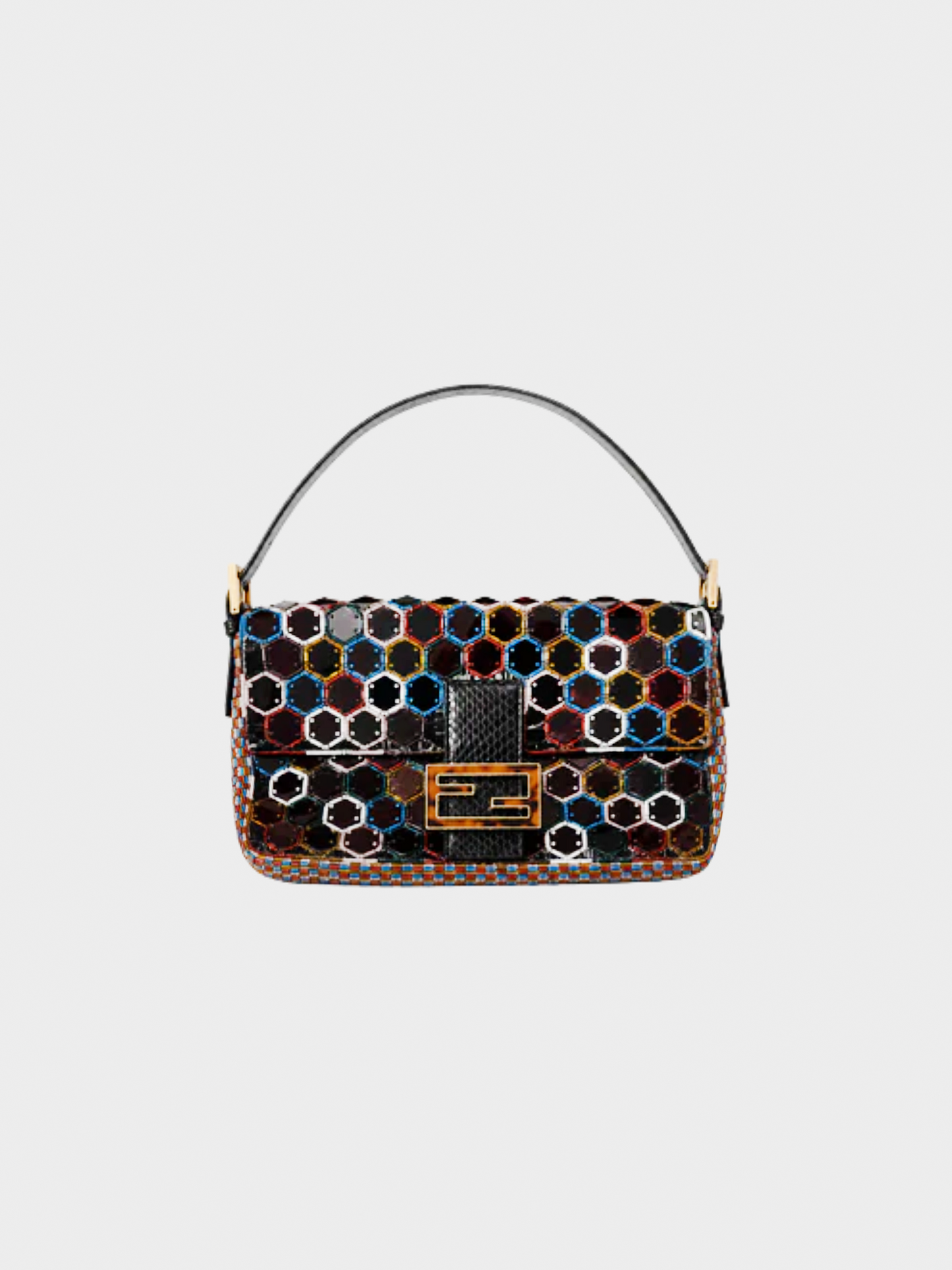 Fendi 2000s Mirror Mosaic Baguette Bag