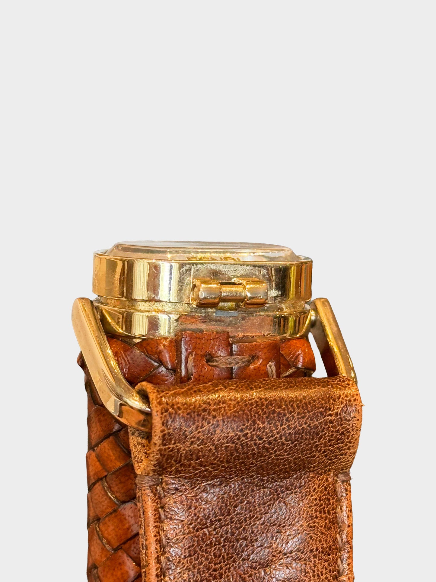 Fendi SS 2005 Limited-Edition Brown Leather and Multicolored Sequins Spy Clutch