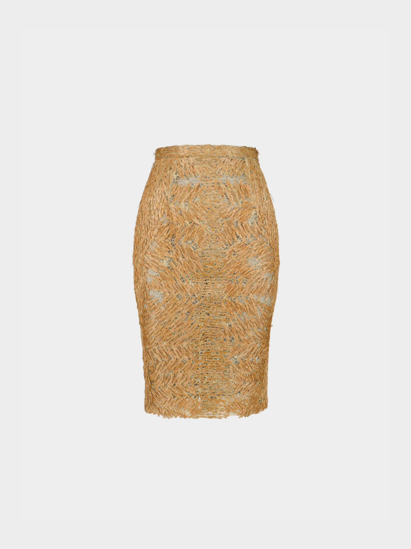 Gianfranco Ferre 1980s Gold Raffia Skirt