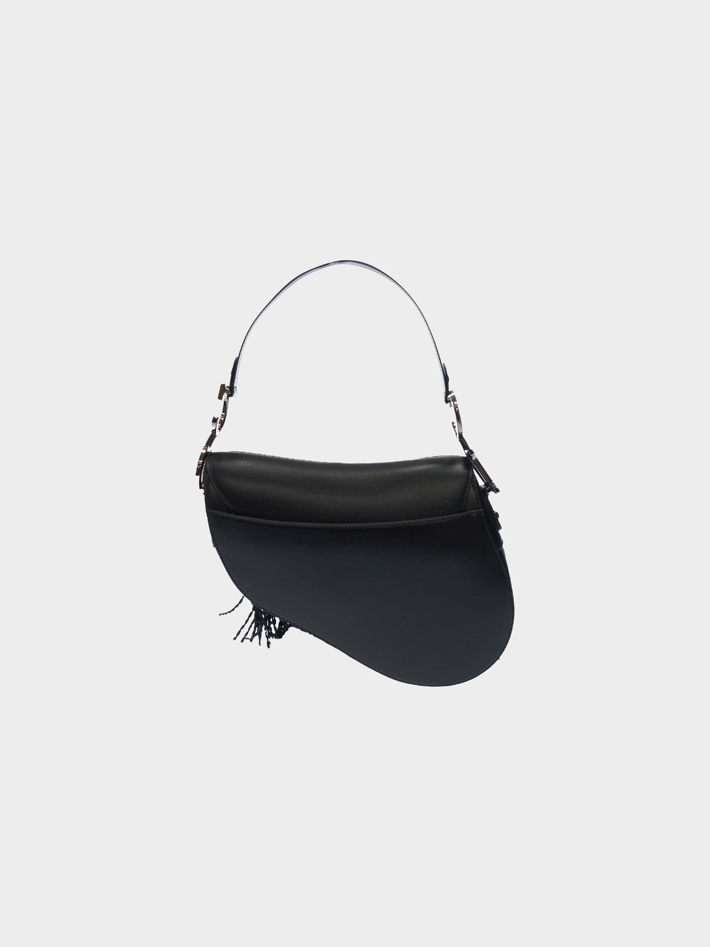 Christian Dior 2020s Limited Black Fringe Small Saddle Bag