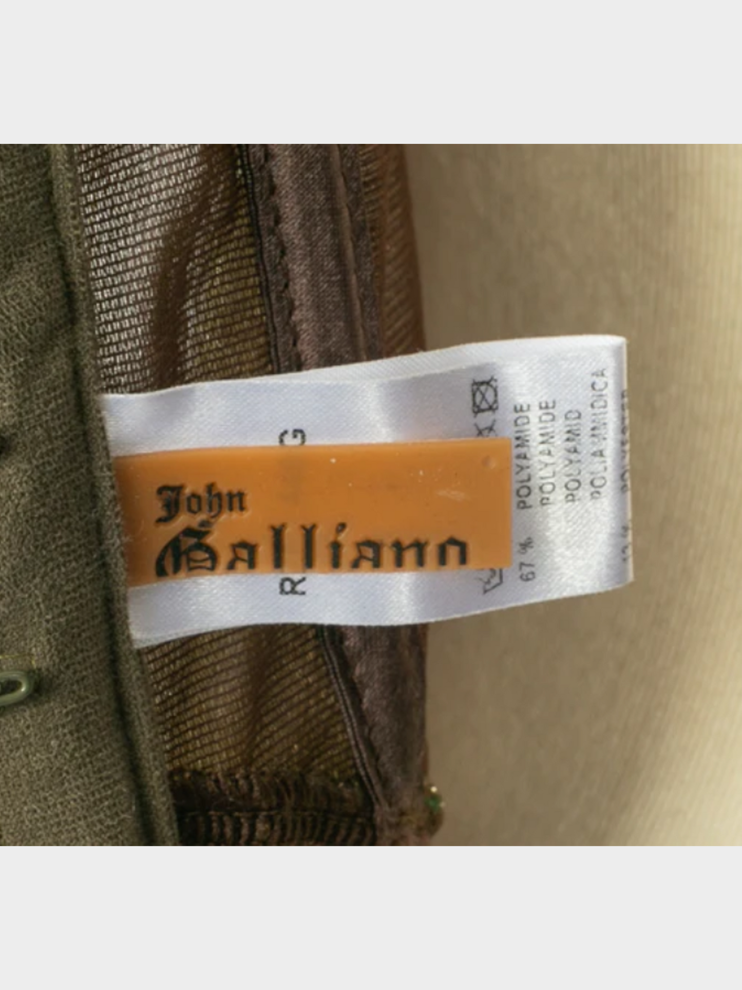 John Galliano 2000s Army Green Bustier Top