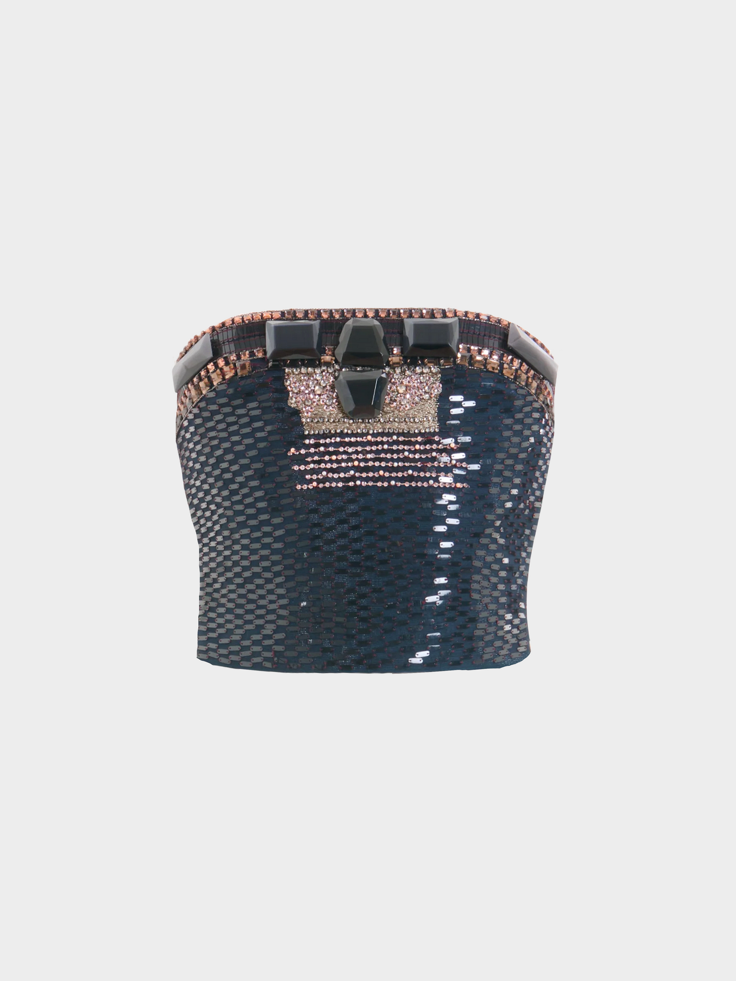 Gianfranco Ferre SS 2008 Embellished Black Top