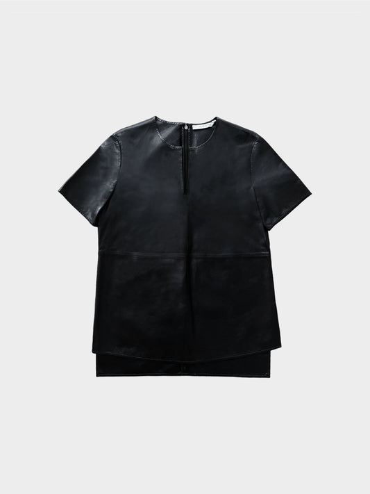 Givenchy 2010s Black Leather Top