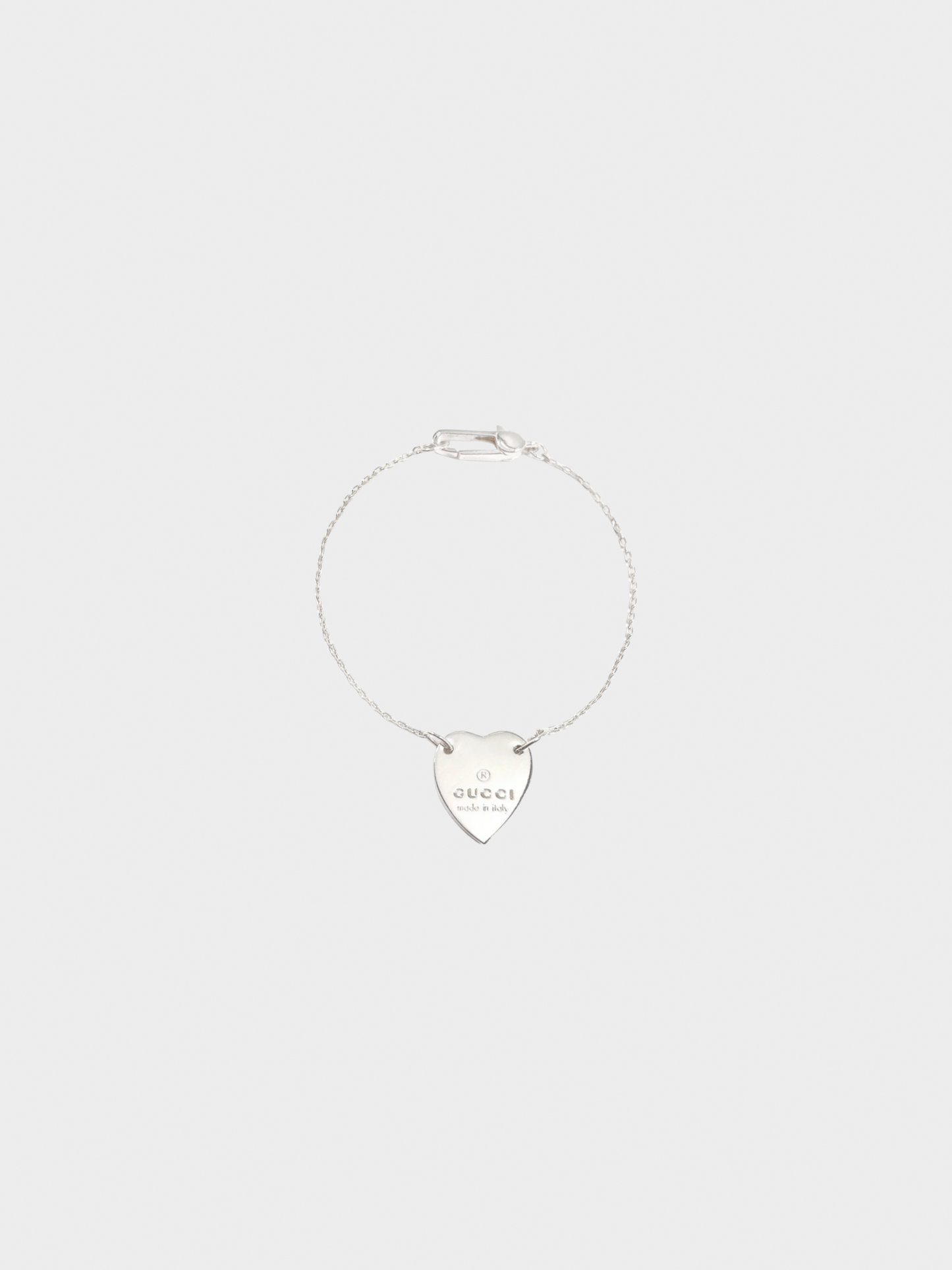 Gucci 2000s Silver 925 Heart Bracelet