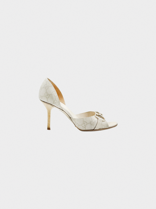 Gucci 2010s Beige Horsebit Pumps