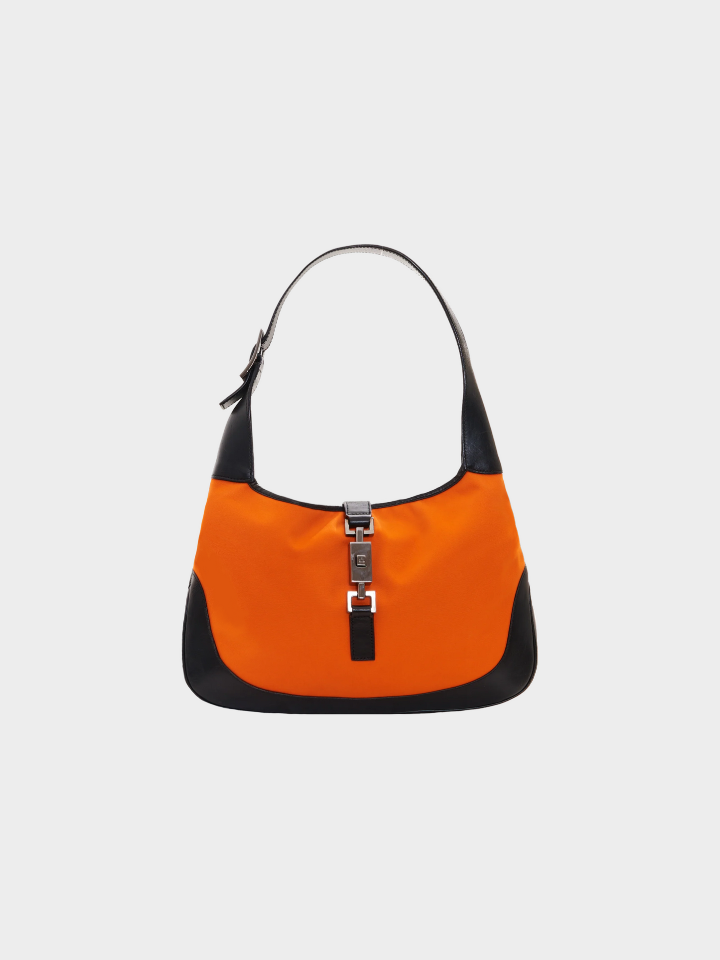 Gucci SS 1999 Orange Nylon leather Jackie hobo bag