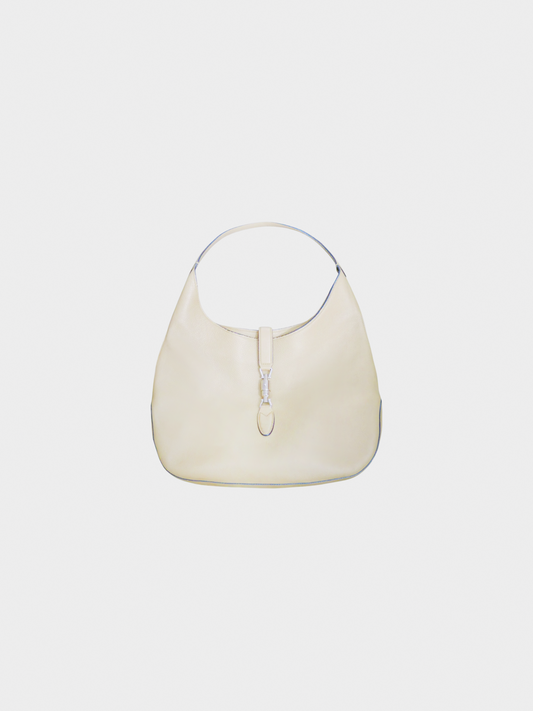 Gucci 2000s Nude Maxi Leather Jackie Shoulder Bag