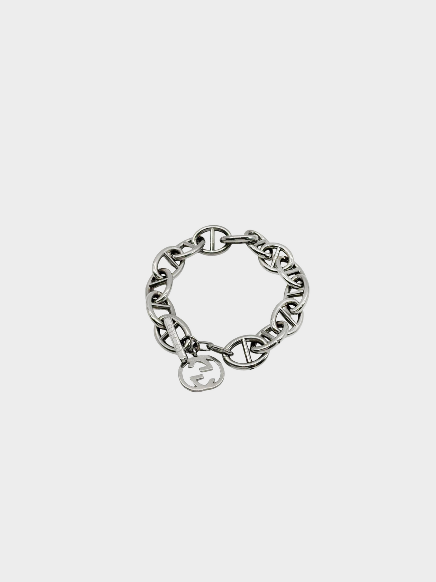 Gucci by Tom Ford 1990s Silver Chain D'Ancre Bracelet