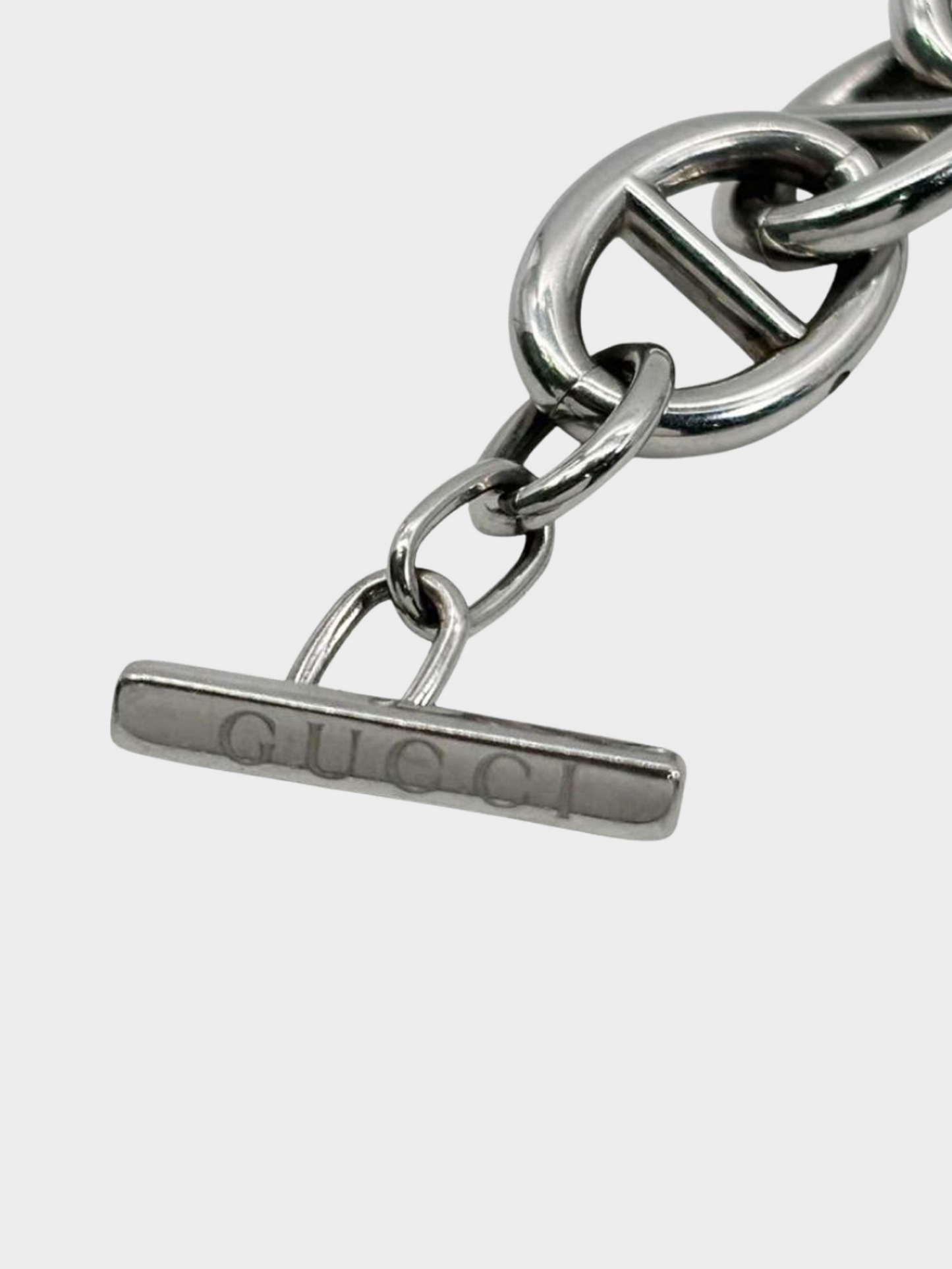 Gucci by Tom Ford 1990s Silver Chain D'Ancre Bracelet