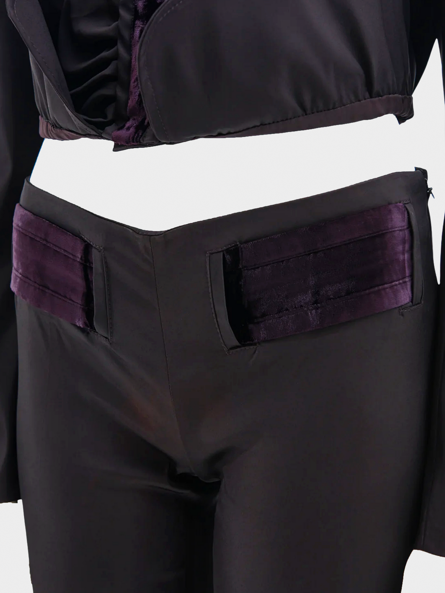 Gucci by Tom Ford FW 2004 Aubergine Taffeta Three Piece Set