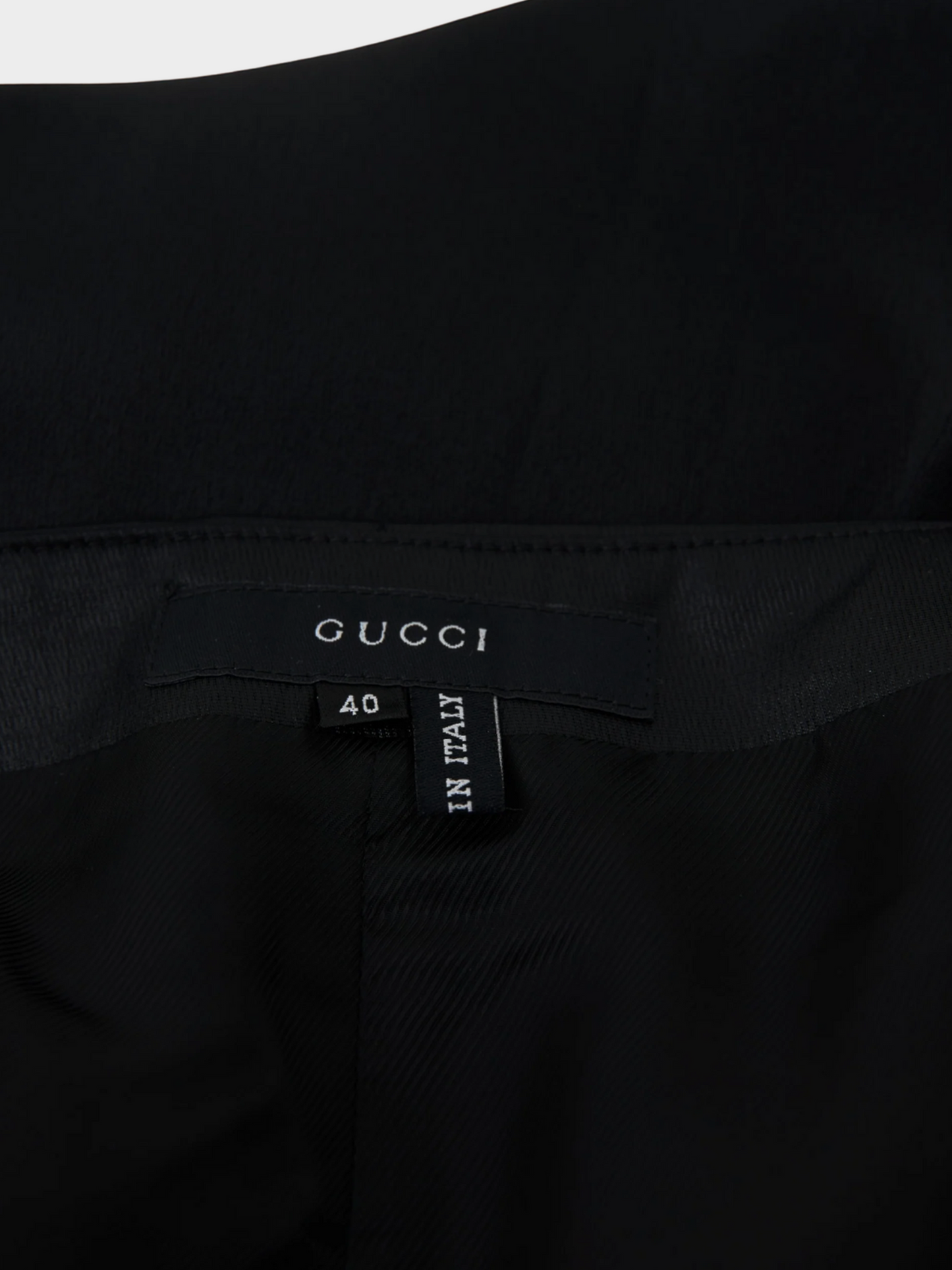 Gucci by Tom Ford SS 2001 Black Blazer and Skirt Suit Set