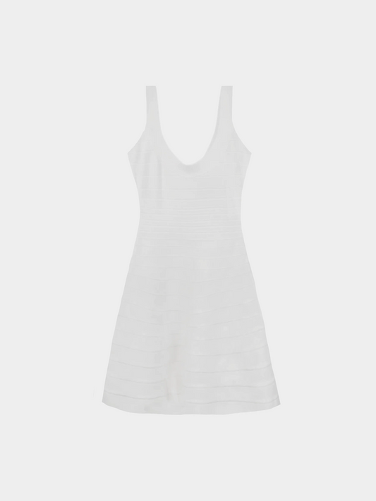 Hervé Léger 2010s White Eva Bandage Dress