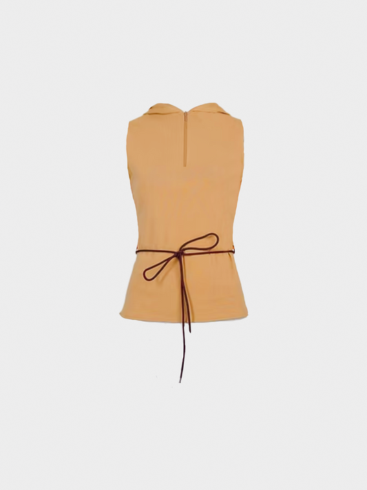 Miu Miu FW 1999 Tan Neoprene Hooded Top