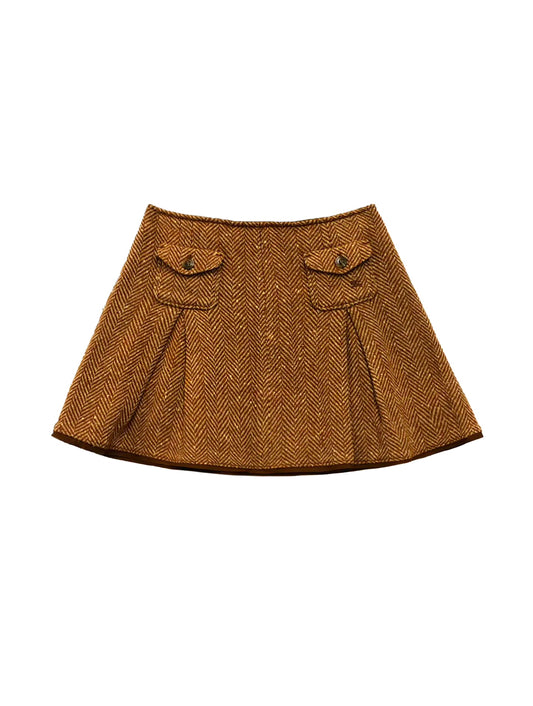 Burberry 2000s Blue Label Brown Twill Skirt