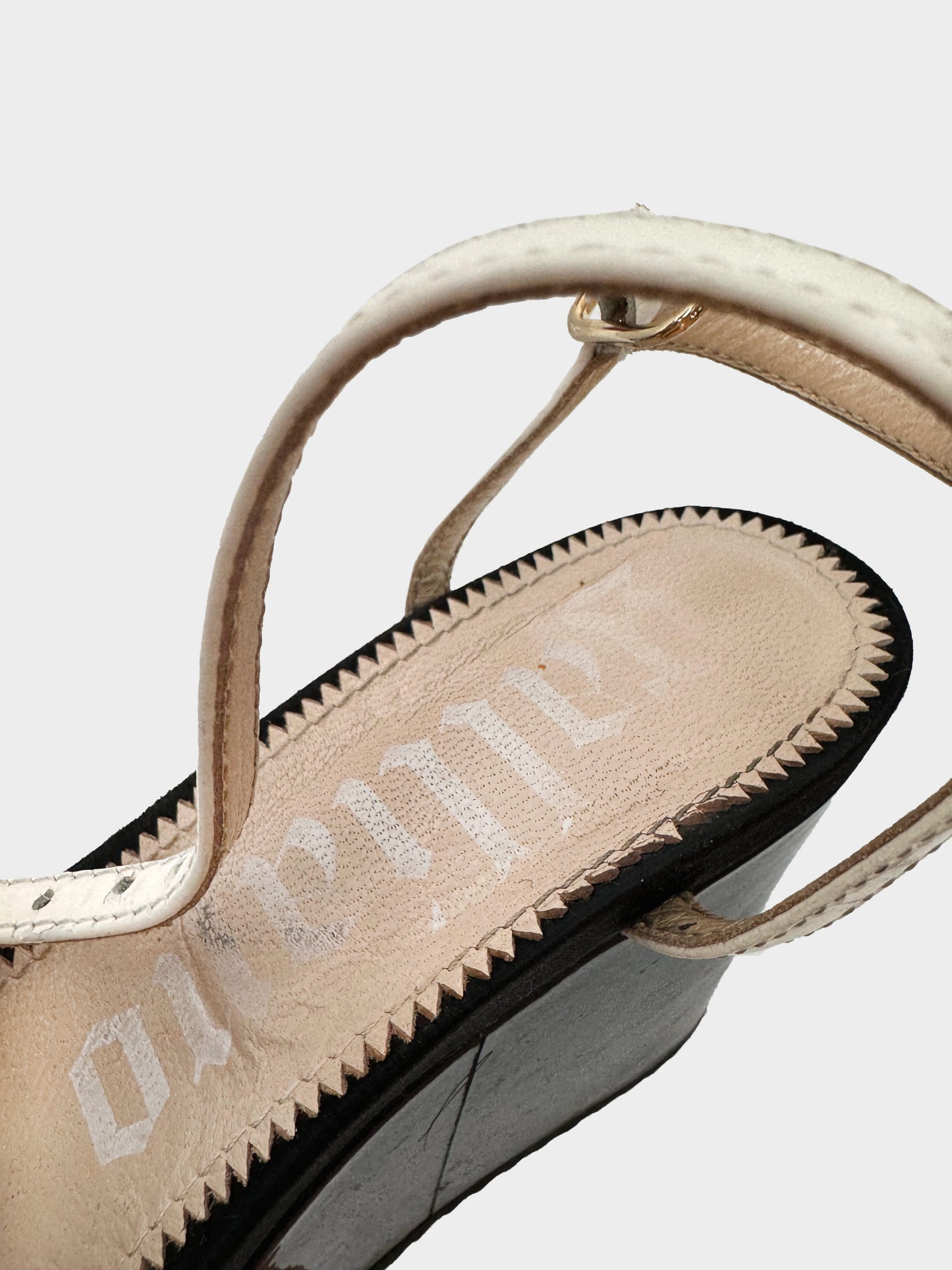 John Galliano Early 2000s Embellished Strappy Wedge Sandals