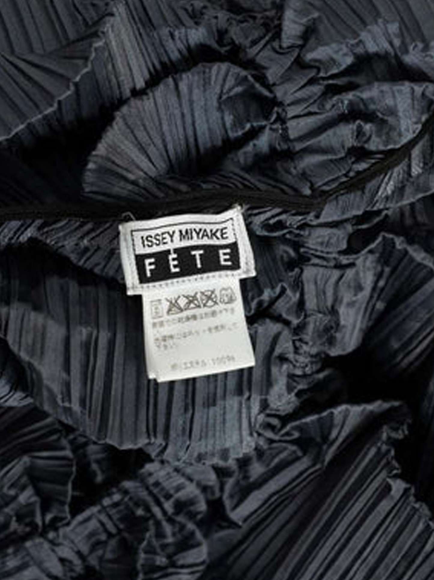 Issey Miyake Spring 2008 Fête Dark Silver Grey Pleats Midi Dress