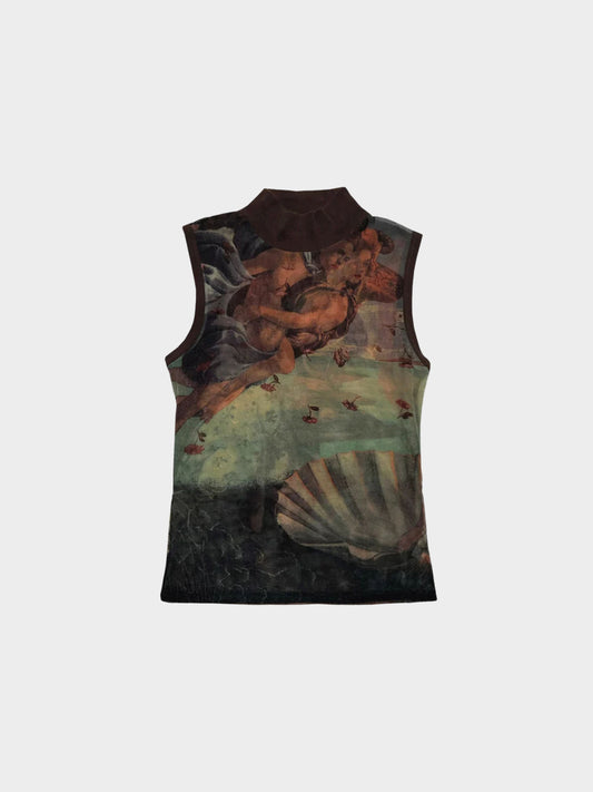Jean Paul Gaultier 1990s Venus Painting Turtleneck