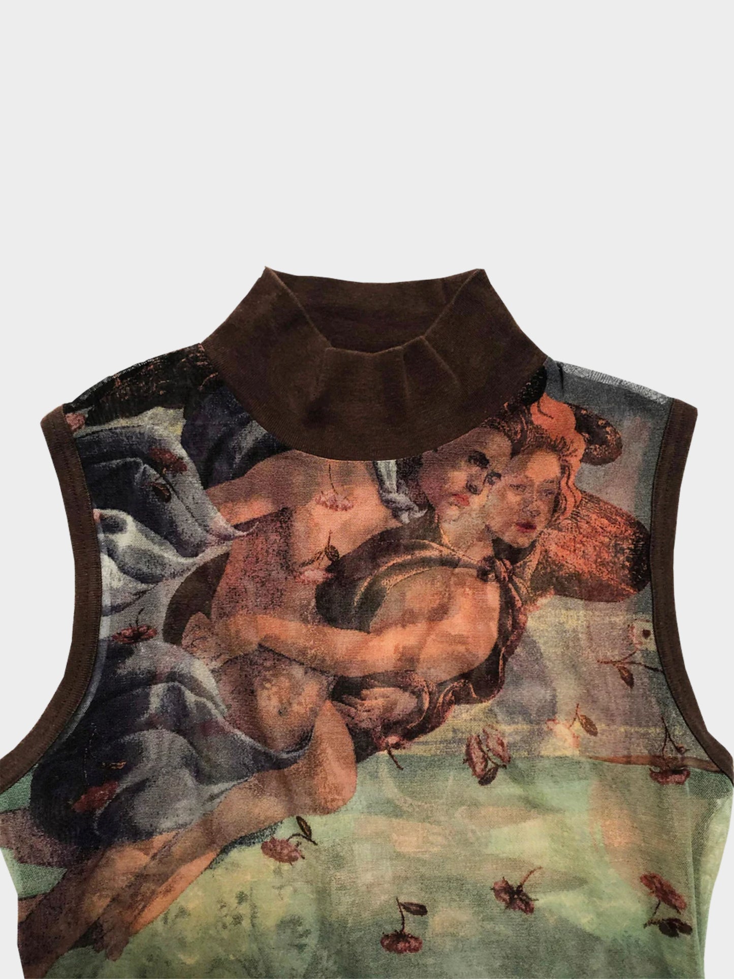 Jean Paul Gaultier 1990s Venus Painting Turtleneck