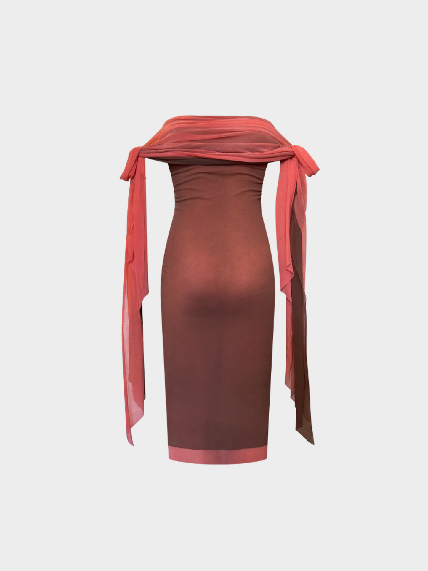 Jean Paul Gaultier 1990s Deep Pink Mesh Midi Dress