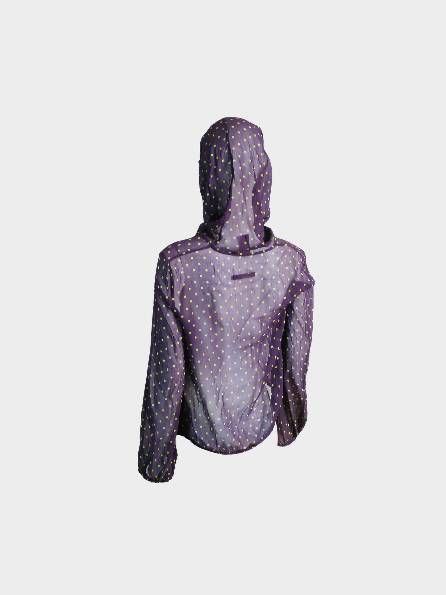 Jean Paul Gaultier 2000s Hooded Plum Silk Long Sleeve Top