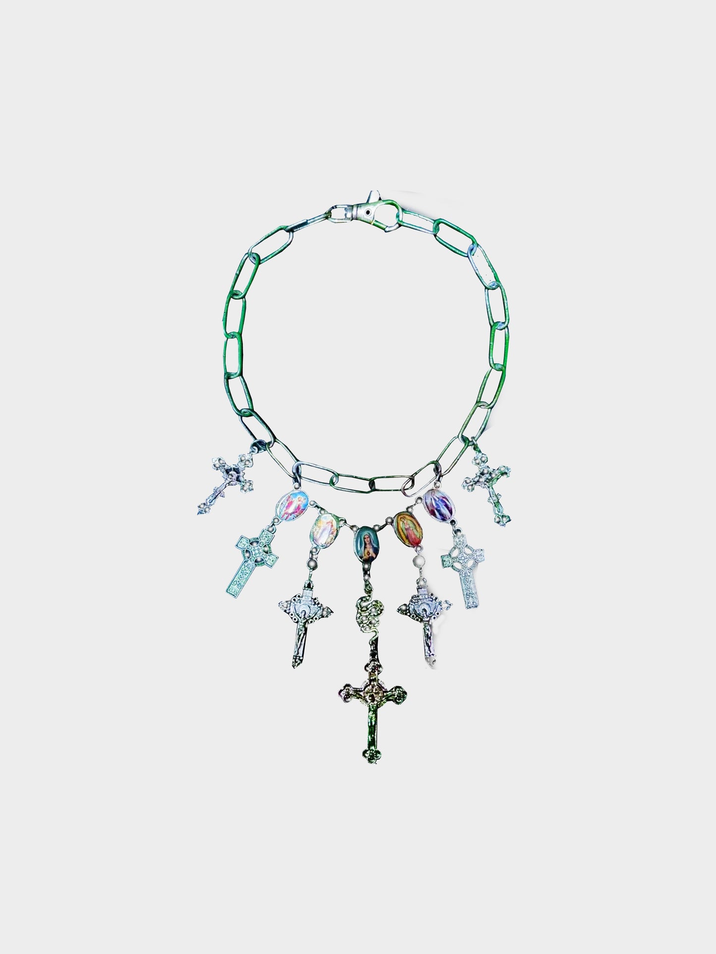 Jean Paul Gaultier 1990s Multi-Cross Rare Necklace