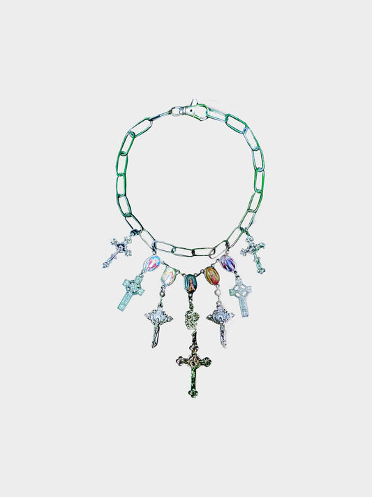 Jean Paul Gaultier 1990s Multi-Cross Rare Necklace