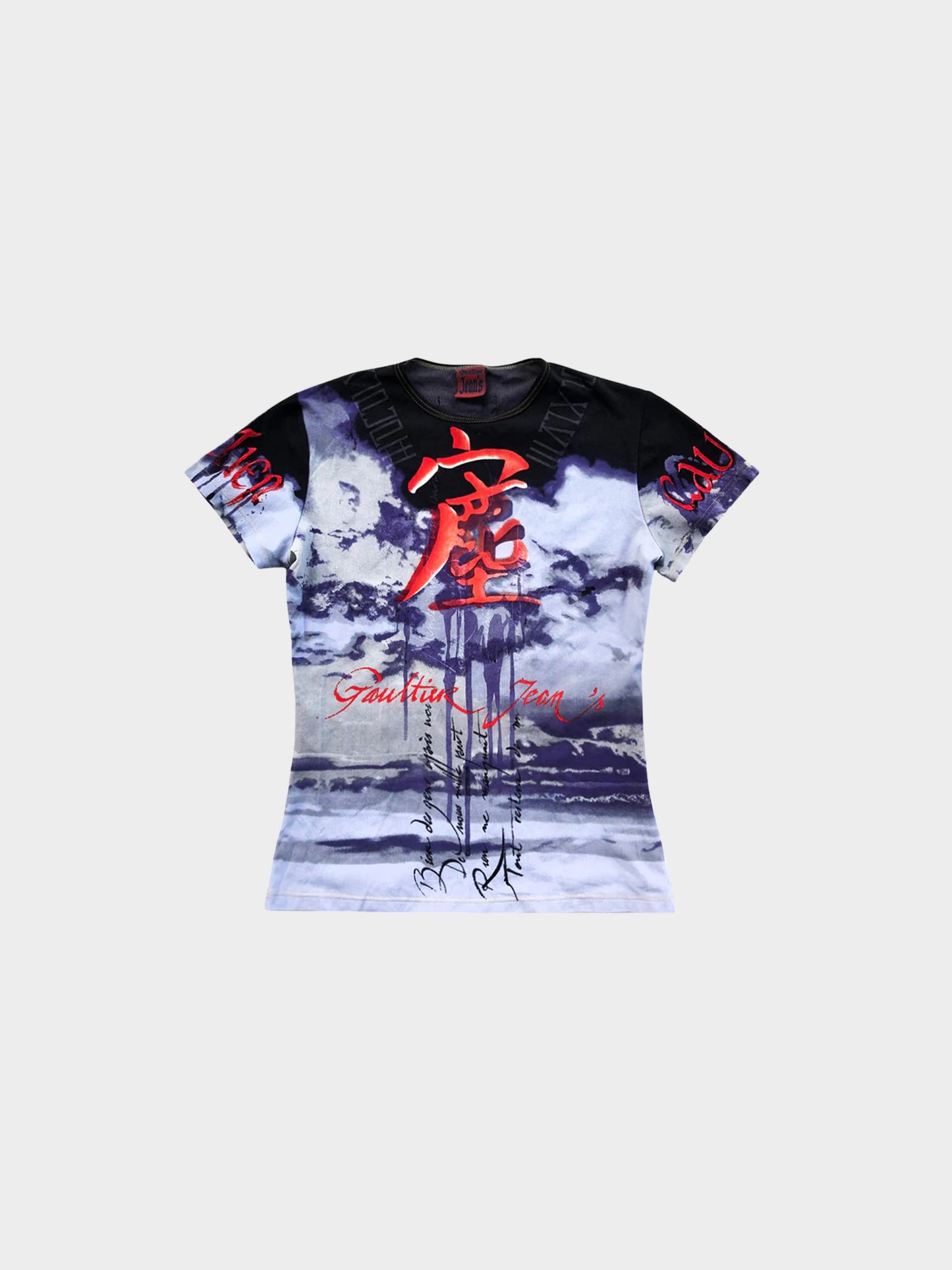 Jean Paul Gaultier 2000s Rare Purple Script T-Shirt