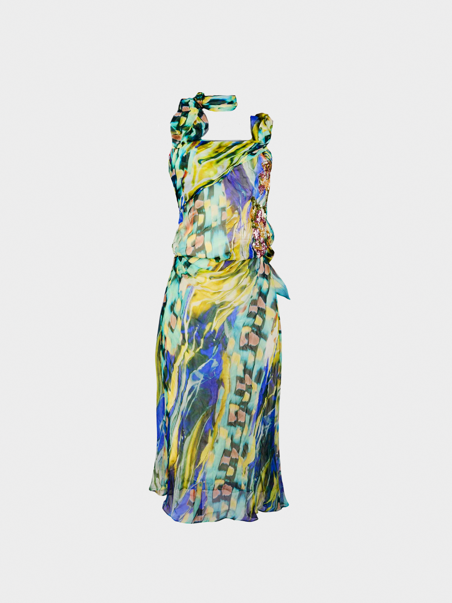 Christian Lacroix Contemporary 2000s Multicoloured Silk Dress