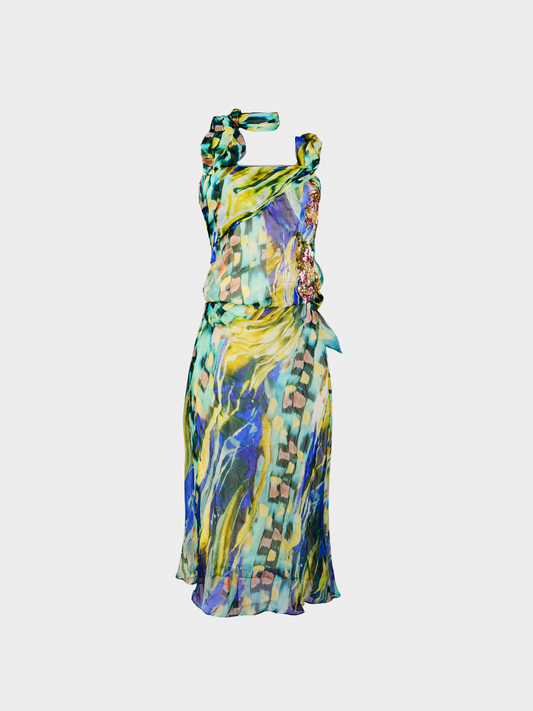 Christian Lacroix Contemporary 2000s Multicoloured Silk Dress