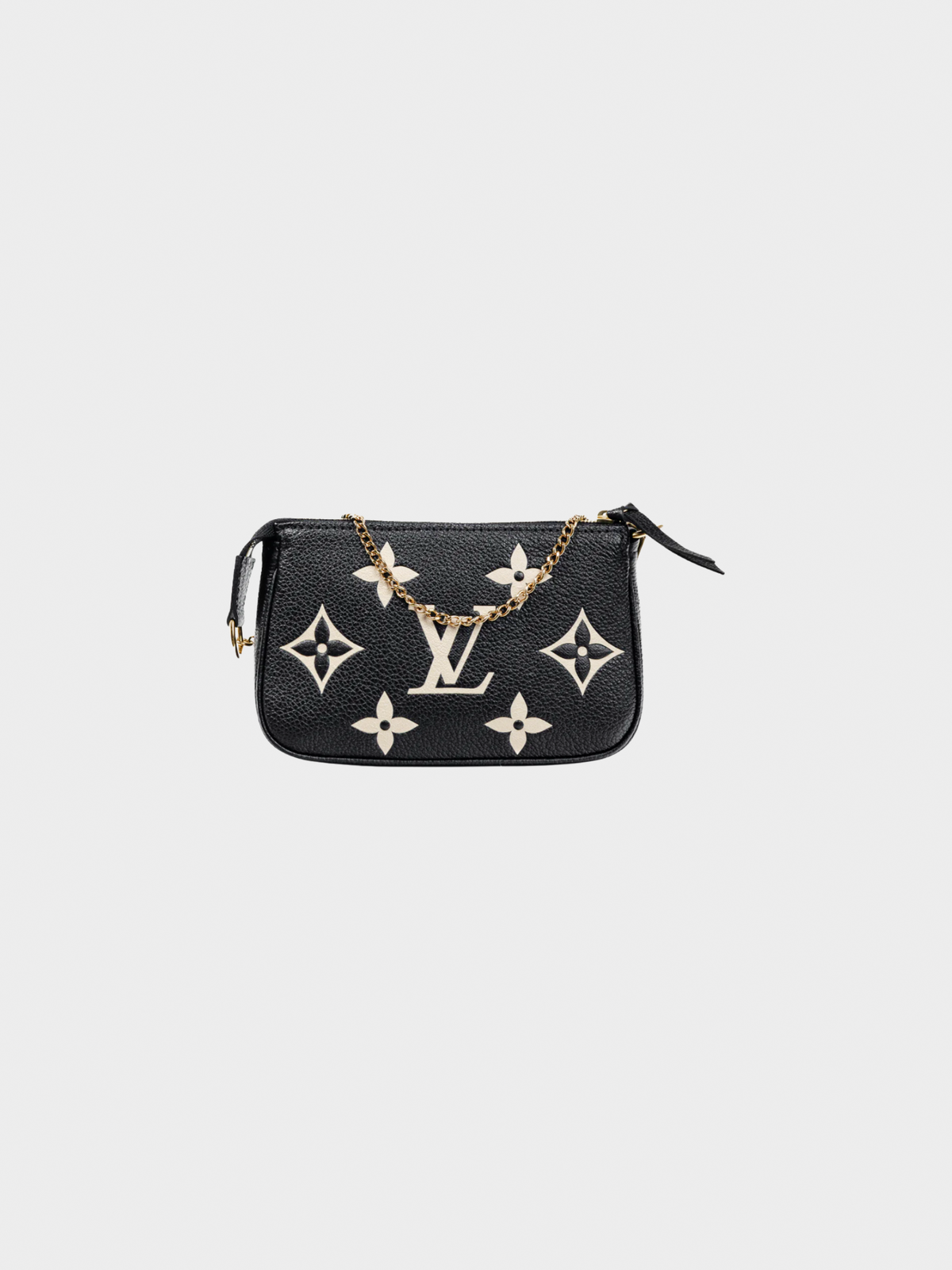 Louis Vuitton 2010s Mini Pochette Accessoires Black Monogram Empreinte Giant Pouch