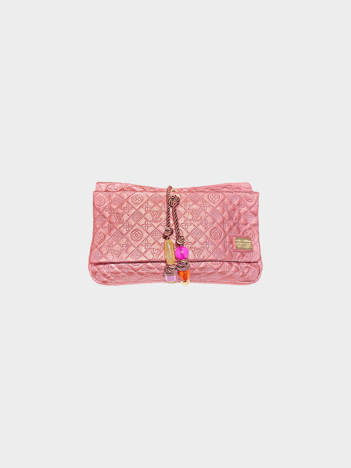 Louis Vuitton FW 2009 Pink Leather Monogram African Queen Clutch