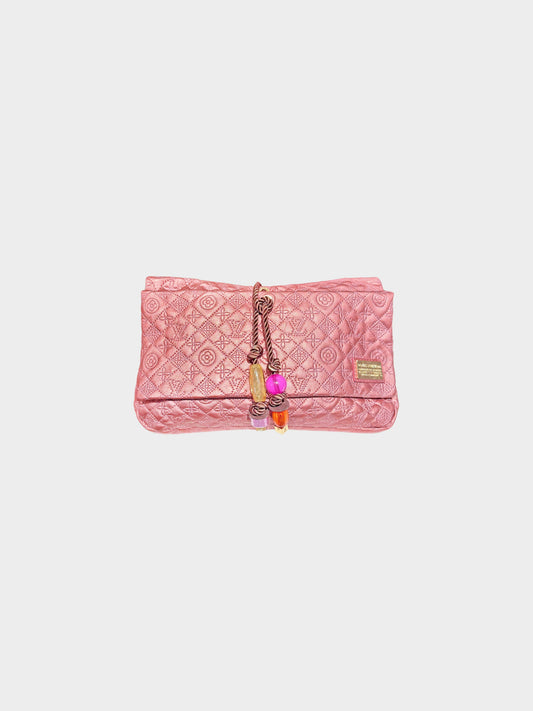 Louis Vuitton FW 2009 Pink Leather Monogram African Queen Clutch