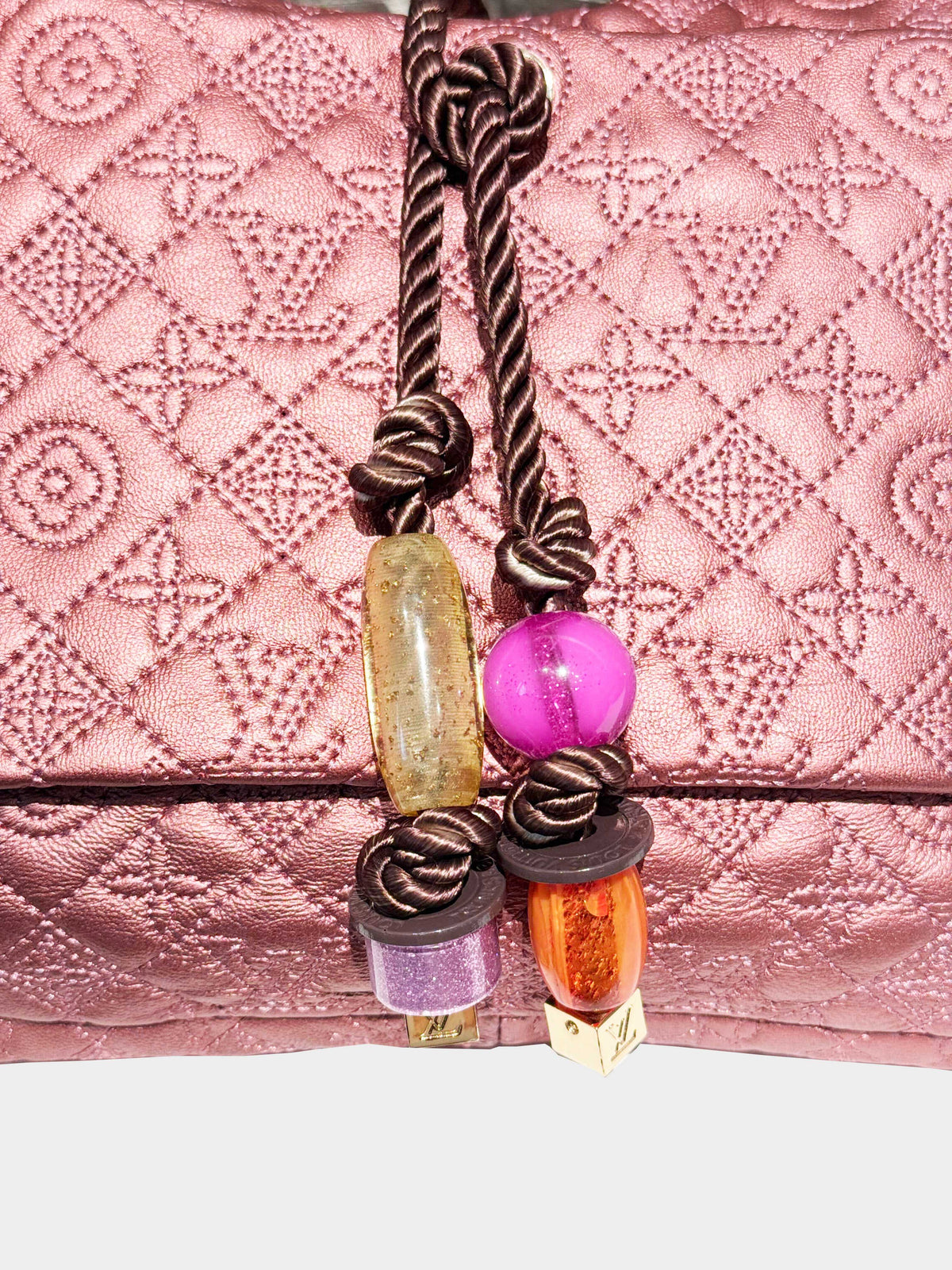 Louis Vuitton FW 2009 Pink Leather Monogram African Queen Clutch