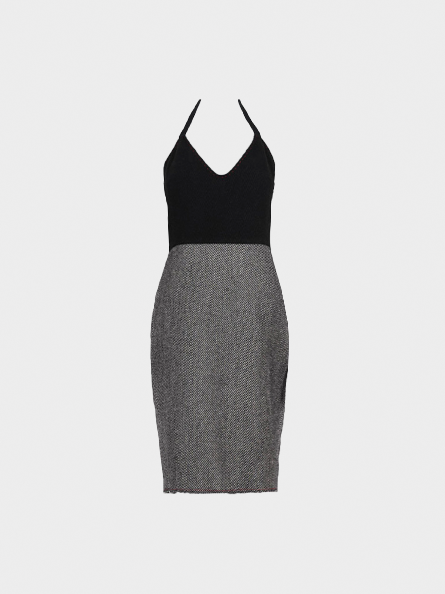 Miu Miu FW 2000 Halter Neck Wool Dress