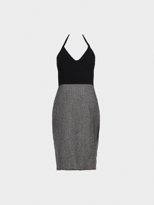 Miu Miu FW 2000 Halter Neck Wool Dress