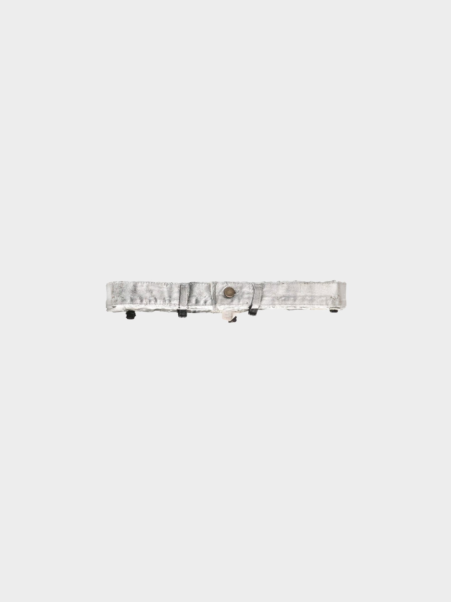 Maison Martin Margiela SS 2003 Artisanal Silver Coated Denim Belt
