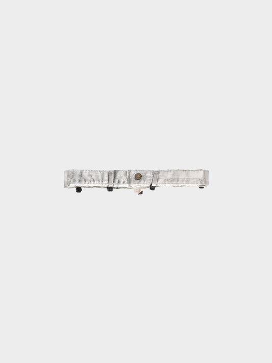 Maison Martin Margiela SS 2003 Artisanal Silver Coated Denim Belt