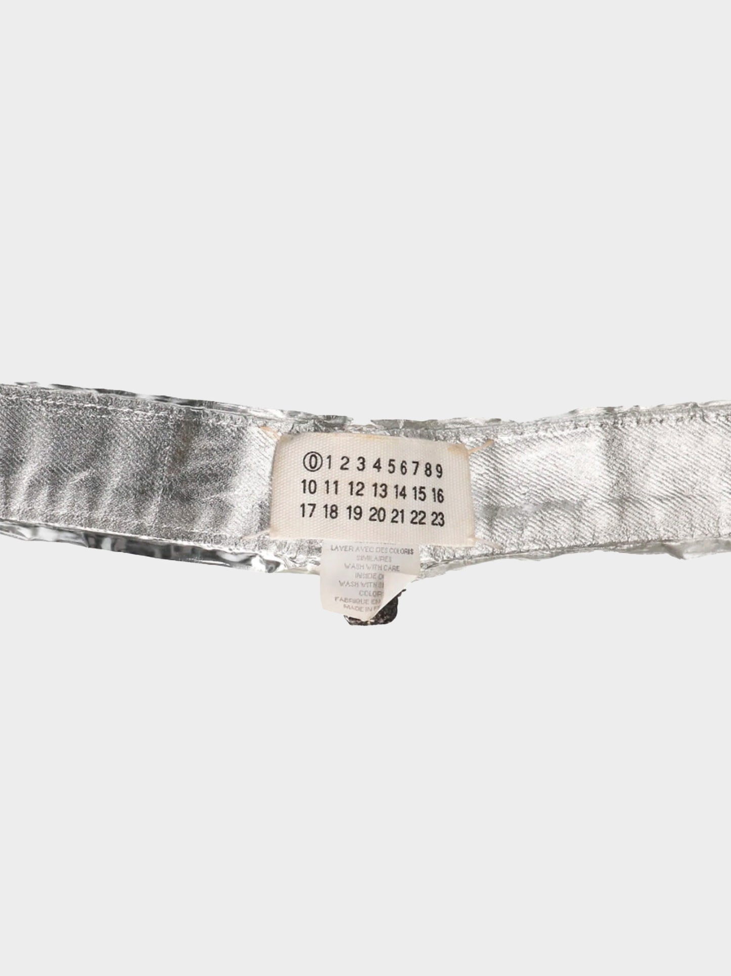 Maison Martin Margiela SS 2003 Artisanal Silver Coated Denim Belt