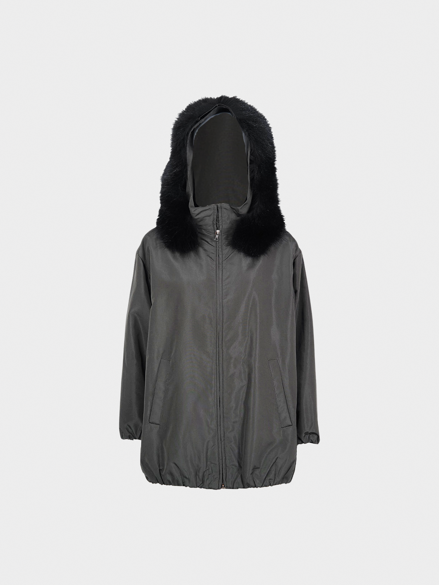 Prada FW 2006 Khaki Raccoon Fur Hood Jacket