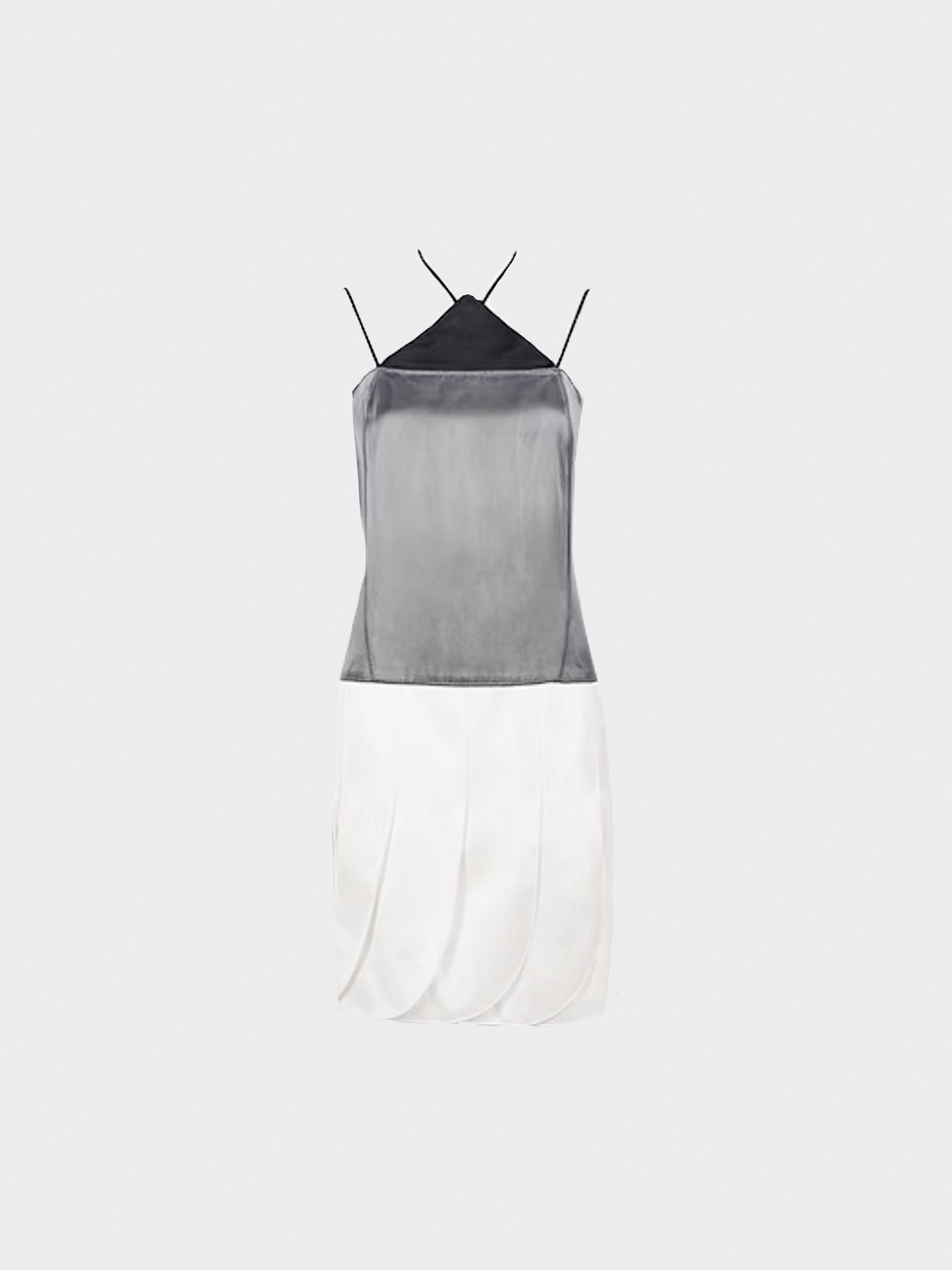 Miu Miu SS 2007 Silver Halter and White Skirt Dress
