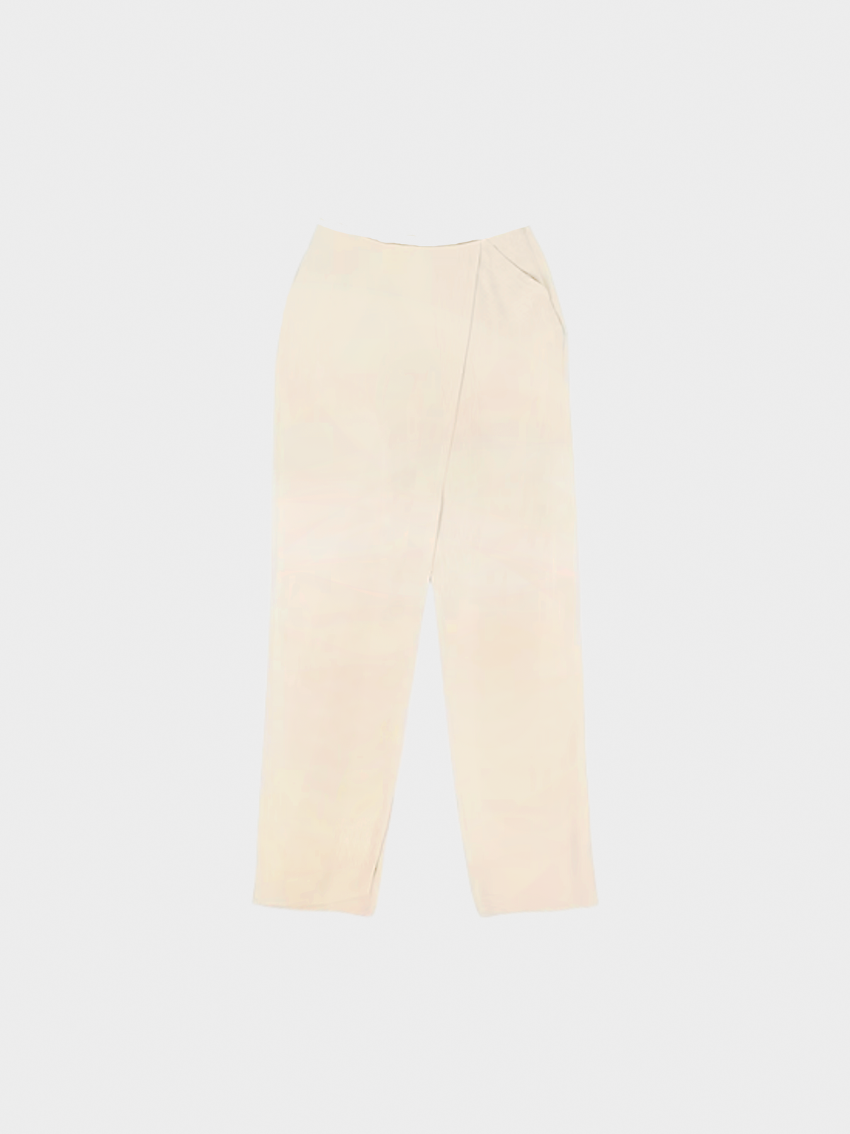 Giorgio Armani 1990s Beige Silk Tie Up Pants