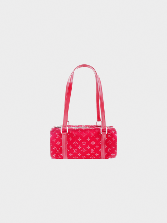 Louis Vuitton SS 2002 Red Fuschia Satin Mini Papillon Bag