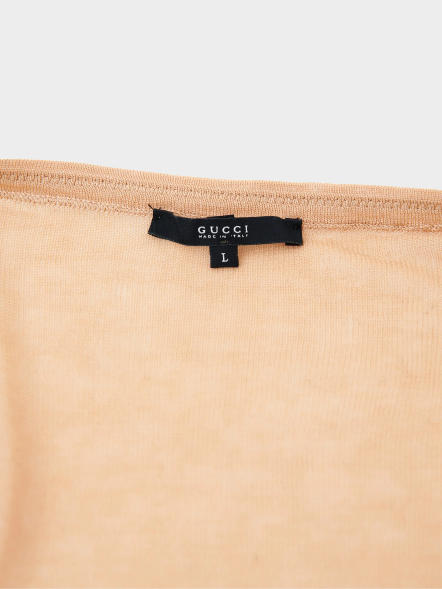 Gucci by Tom Ford 1990s Asymmetric Laced Pink Cardigan