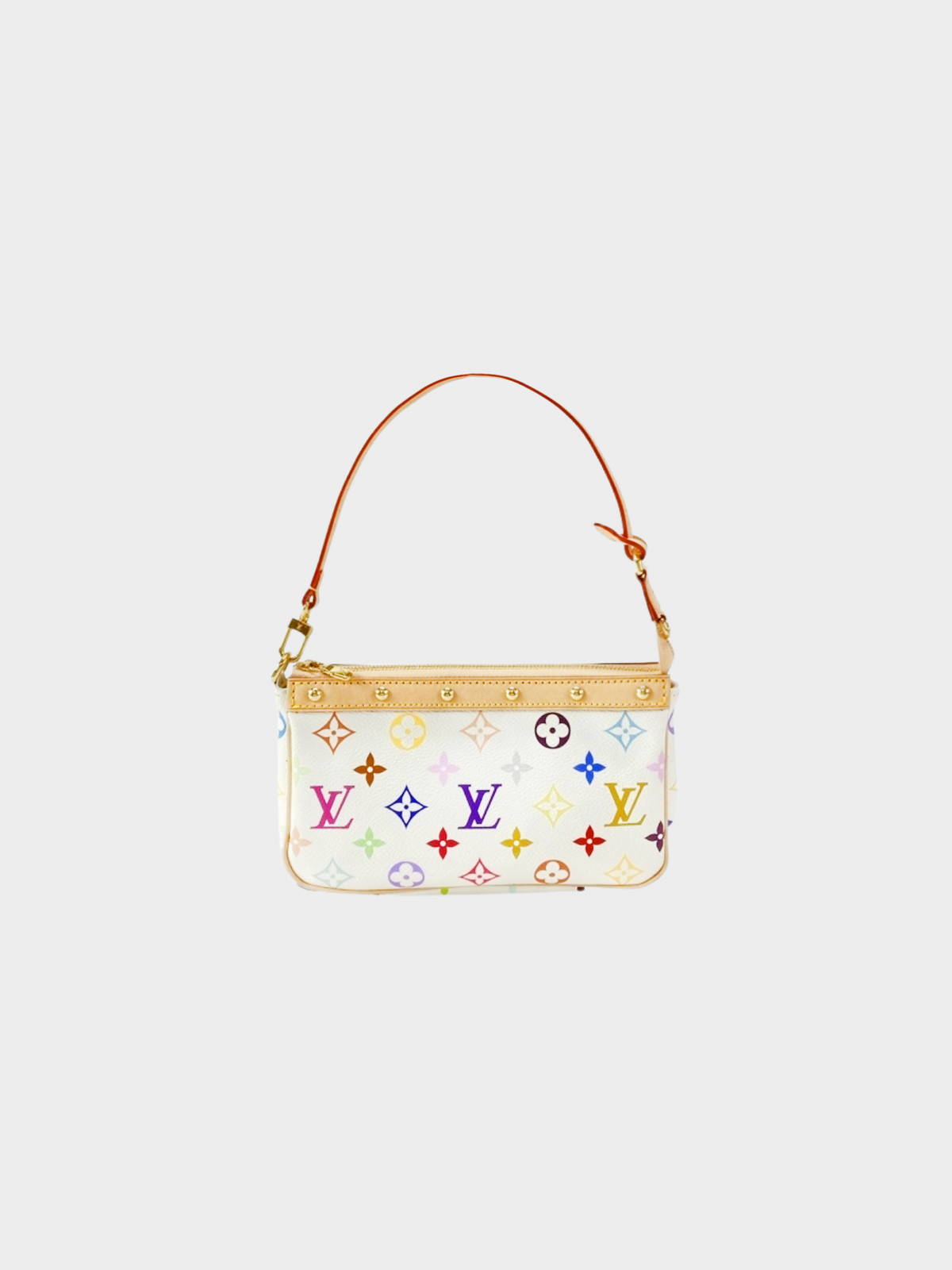 Louis Vuitton x Takashi Murakami 2003 White Monogram Pochette