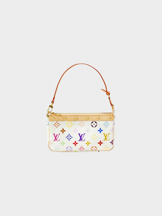 Louis Vuitton x Takashi Murakami 2003 White Monogram Pochette