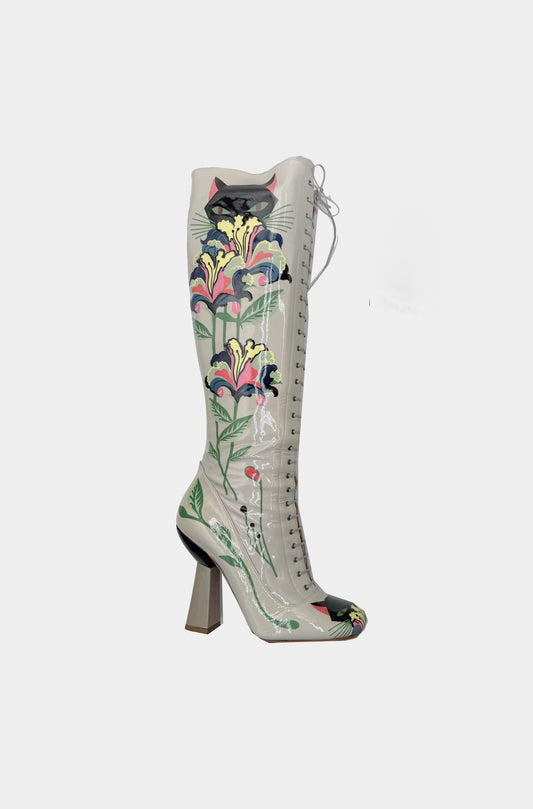 Miu Miu SS 2014 Grey Cat Boots
