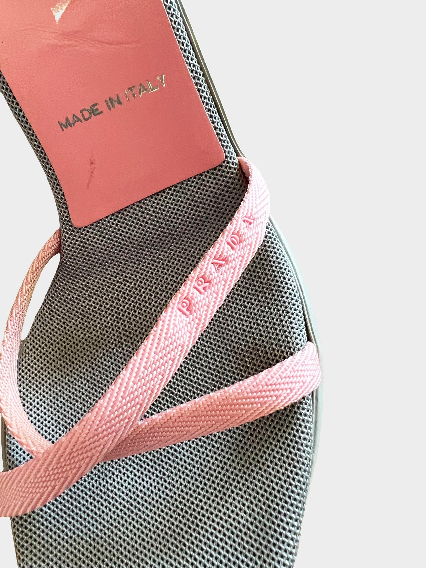 Prada Sport 2000s Pink and Orange Nylon Bubble Heels
