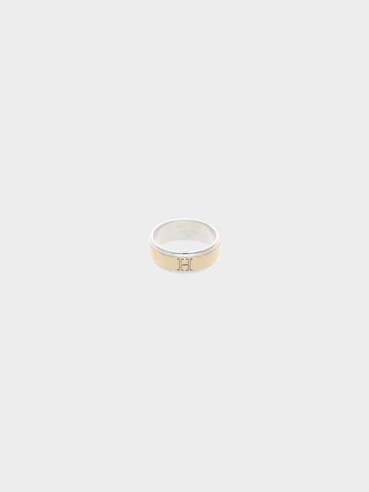 Hermes 2000s Gold and Silver Two-Tone H Band