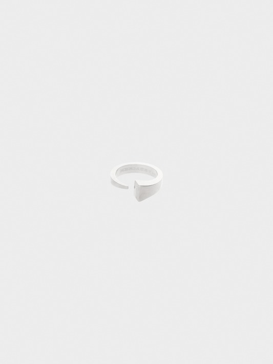 Hermes 2000s Silver Clou de Forge Ring